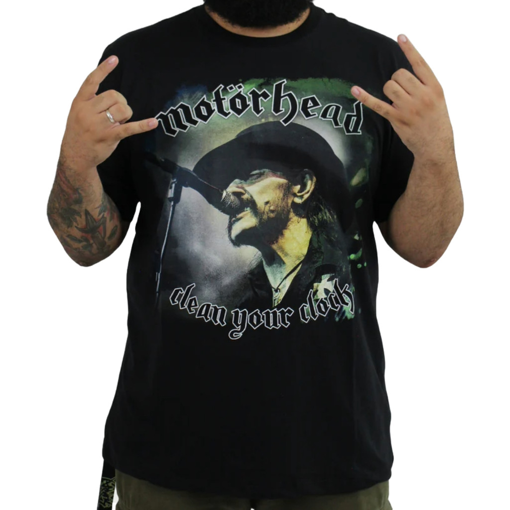 Camiseta Motorhead Lemmy Clock