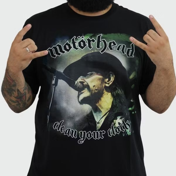 Camiseta Motörhead Lemmy Clock | Rock Metal | 100% Algodão Oficial
