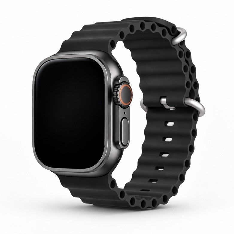 Relógio Digital LED Masculino Feminino Unissex Ultra9 Pulseira Silicone Preto Esportivo Casual Bateria Inclusa