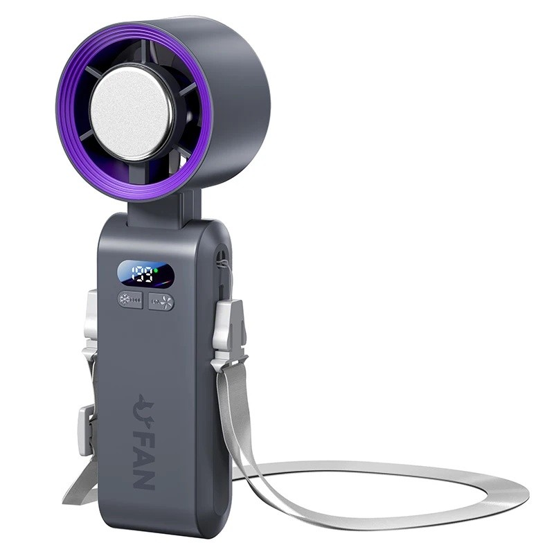 2026 Novo Ventilador Turbo Portátil de Mão 4000mAh Recarregável 10H de Tempo de Resfriamento Tecnologia Semicondutora de