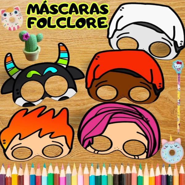 MÁSCARAS FOLCLORE BRASILEIRO + PAINEL