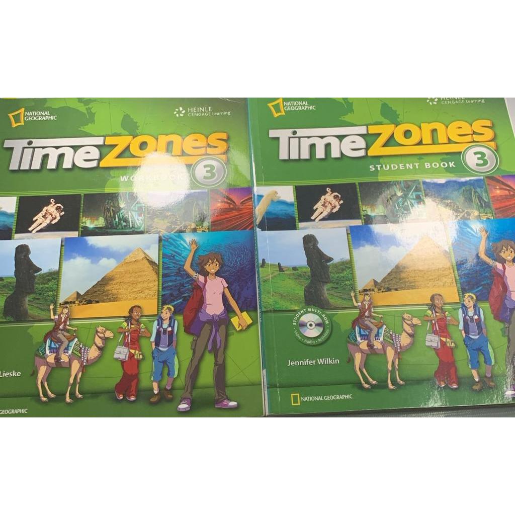 Kit 2 Livros Time Zones 3 WorkBook Student Book Com CD