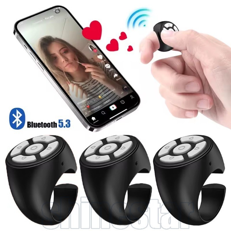 1/2/3 Unidades Blutooth 5.3 Controle Remoto De Dedo De Rolagem-Bastão De Selfie Com Vídeo Para Celular-Ferramenta Portát