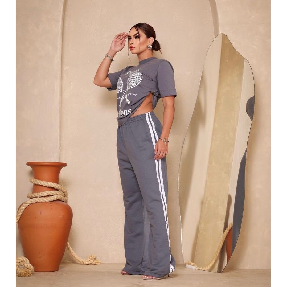 Calça Feminina Track Pants Candy Colors Listra Lateral