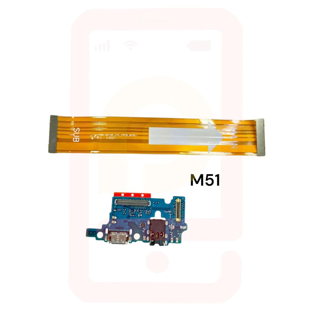Placa De Carga + Flex LCD Galaxy M51