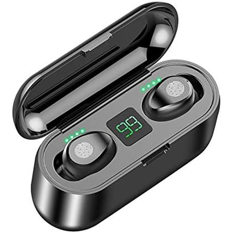 Fones De Ouvido Bluetooth Sem Fio Com Controle De Toque , Mini F9 5.0 TWS IPX5 À Prova D'água Touch Fone Estéreo Esporti