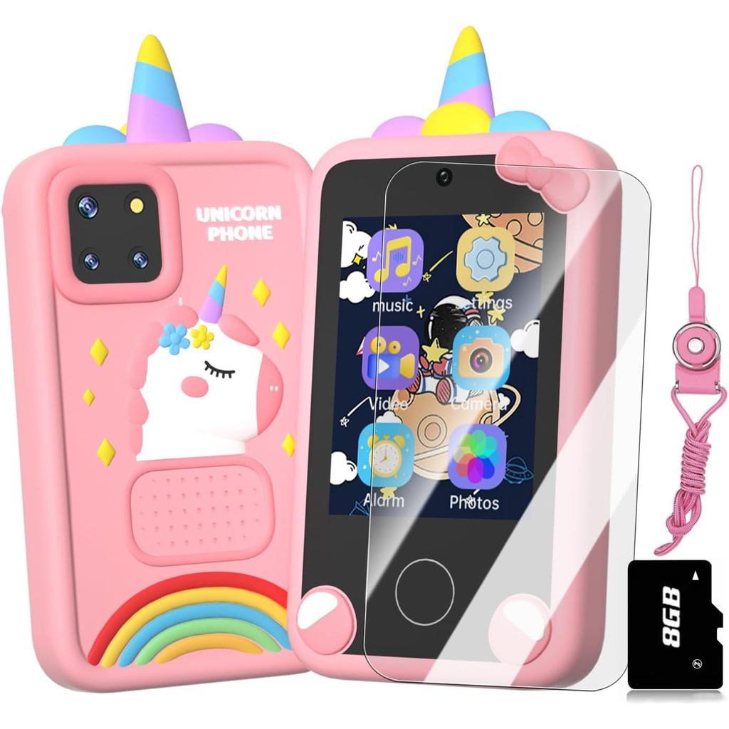 Kids Smart Phone Toys with Dual Camera & 8GB Card - 2.8