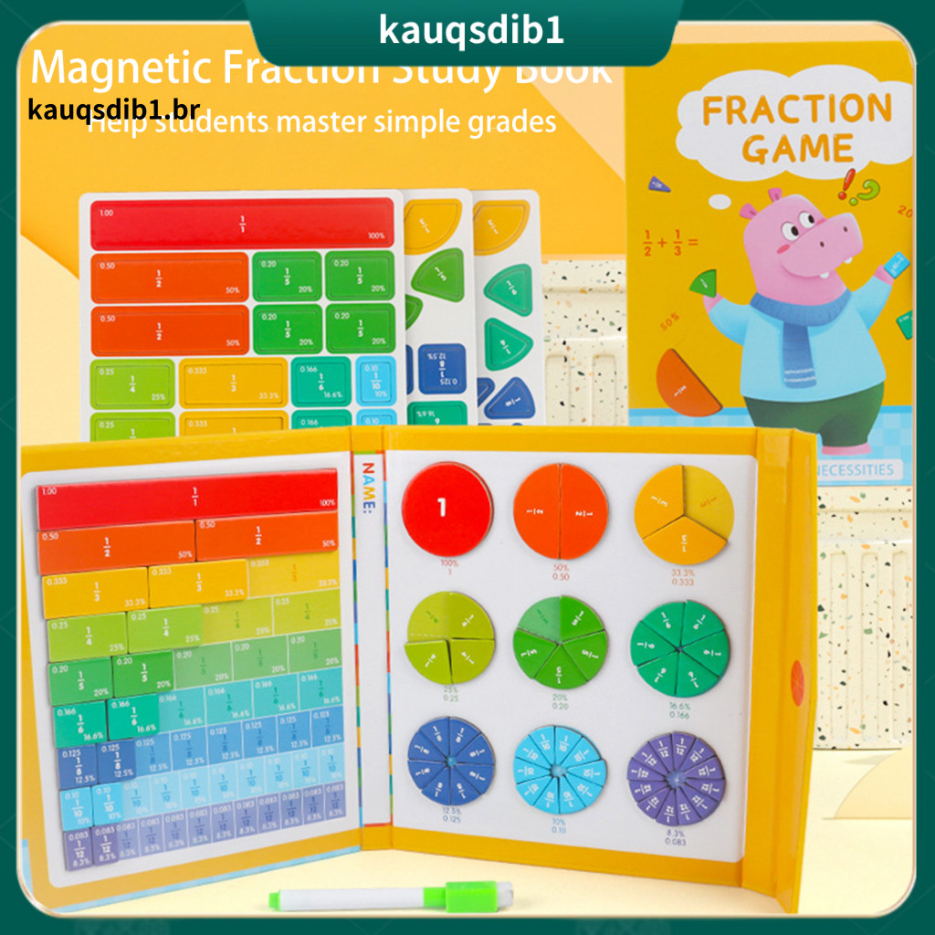 Fraction Circle Magnets 1 Set Magnetic Tiles Circles Educational Math Manipulatives for Kids Learning Percentages Fracti