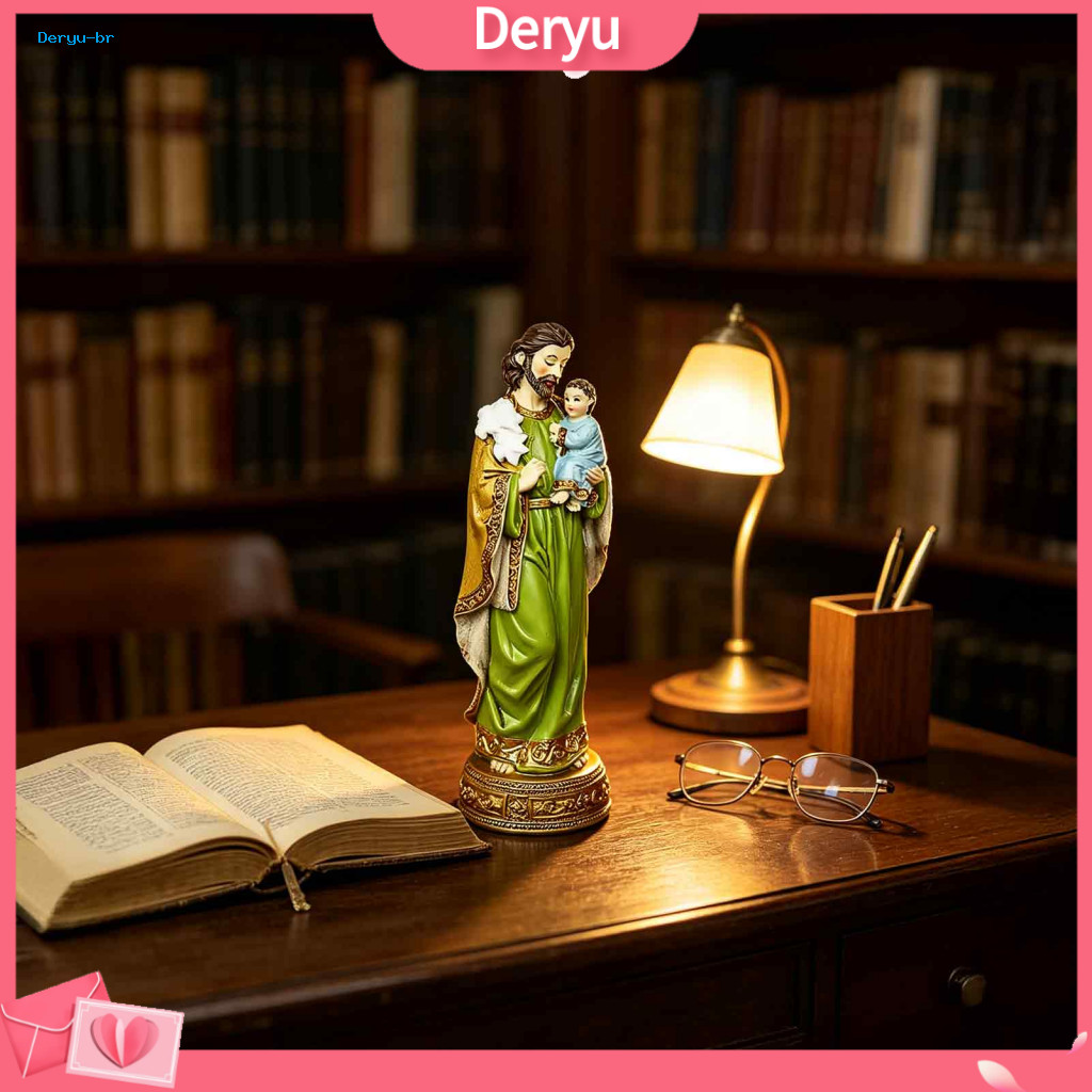 Joseph Statue Devotional Gift for Believers and Child Jesus Figurine Christian Ornament Catholic Devout for Father Spiri
