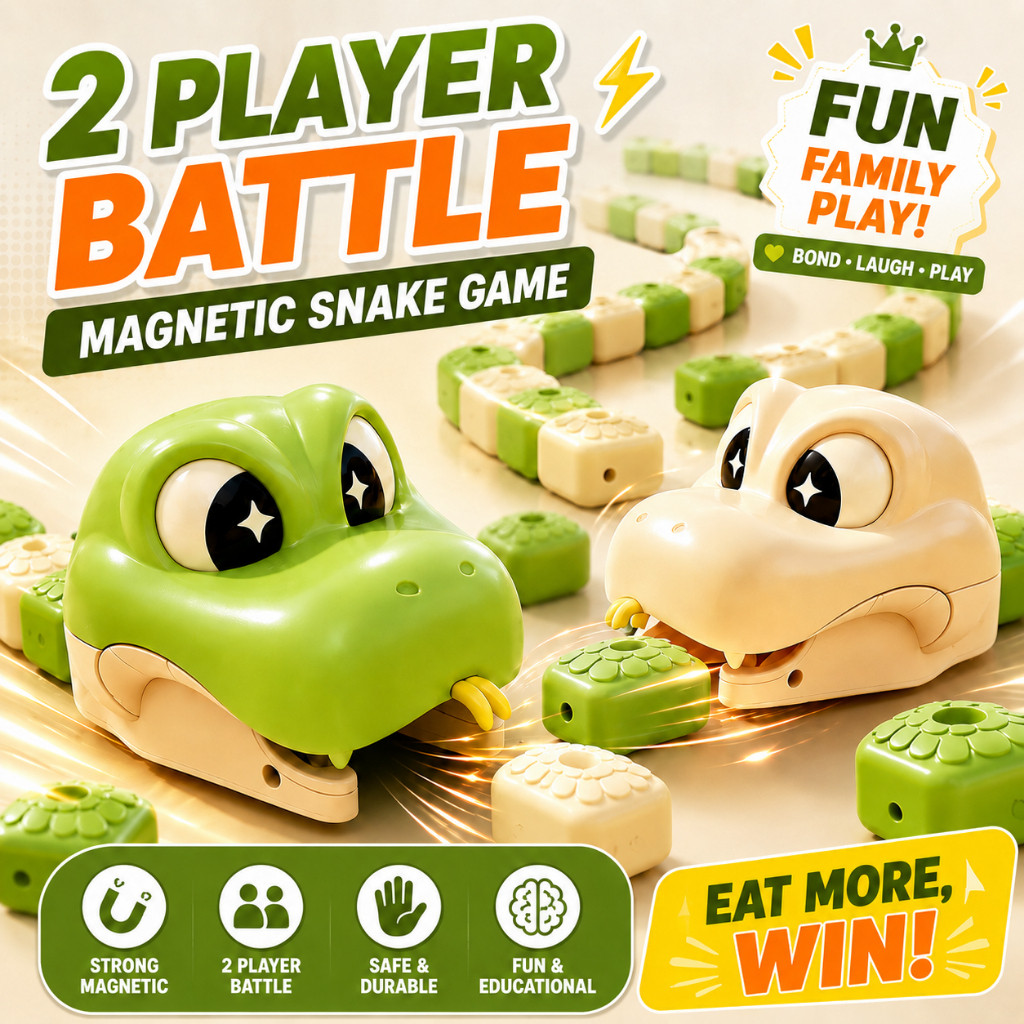 Children's Magnetic Snake RC Car, 2 Players Battle, Parent-Child Interactive Toy, Christmas Gift