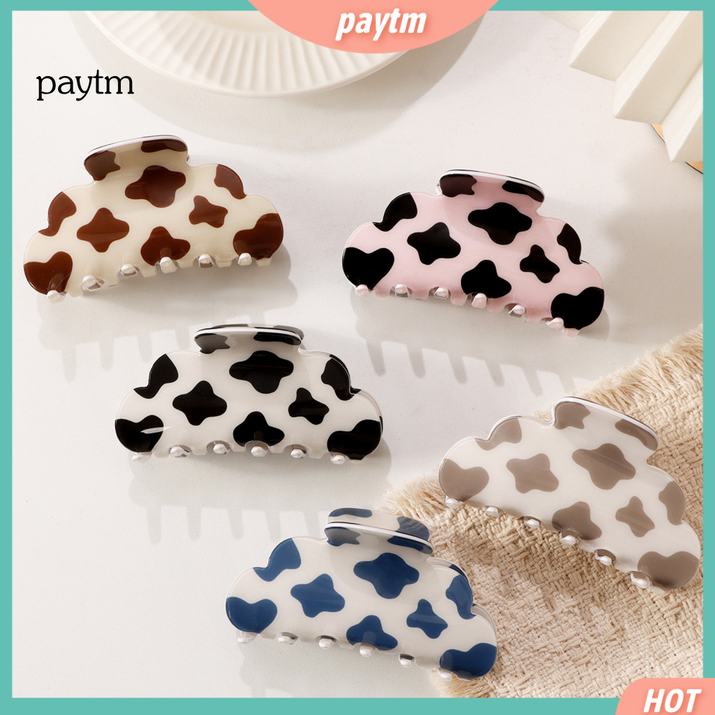 Stylish Hair Ornaments for Women Claw Clips for Thick Cow Print Clip for and Girls – Cute Cloud Shape Non-slip Strong