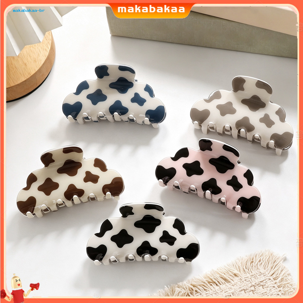 Cow Print Hair Claw Clip for Women and Girls – Cute Cloud Shape Non-slip Strong Hold Perfect for Thick Stylish Accesso