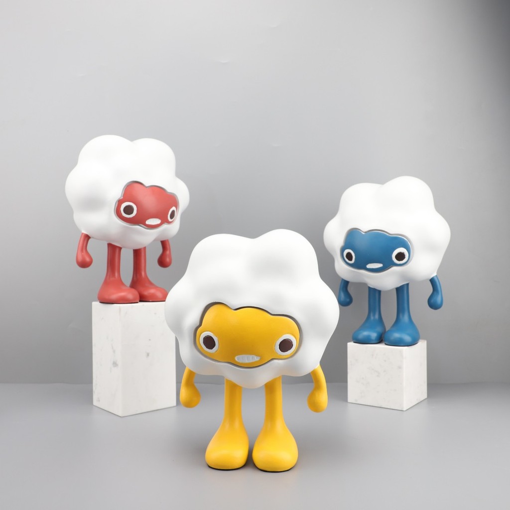 HQPJ Nordic-style creative and cute cartoon cloud figurines, resin ornaments for children's rooms, living rooms, hallway