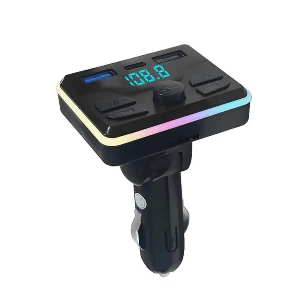 Carregador e Transmissor FM Veicular M51 Car Bluetooth MP3 Multi-função USB Controle Remoto