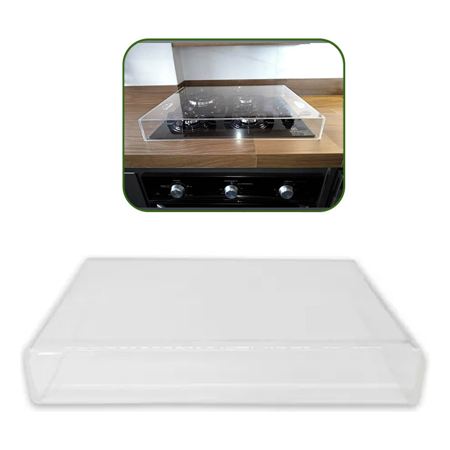 Tampa Cooktop Acrilico Cristal 5 Bocas Cozinha Decoração