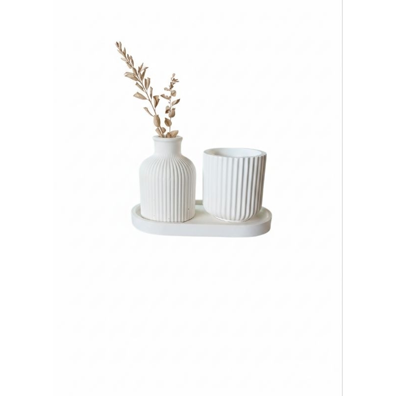 kit com 3 peças decoração de centro de mesa