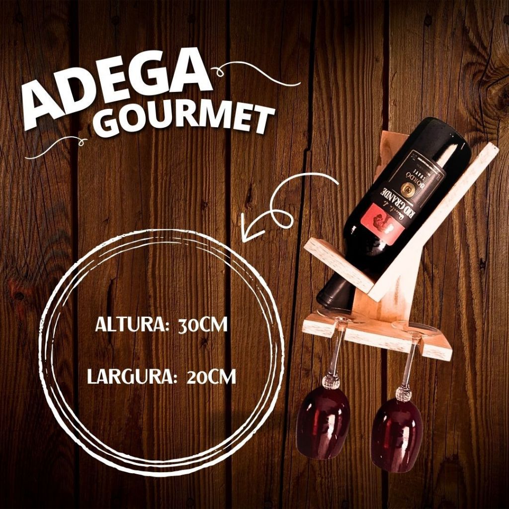 Adega Gourmet Decoração Rústica Vinhos Taças Bares Restaurantes Cozinha
