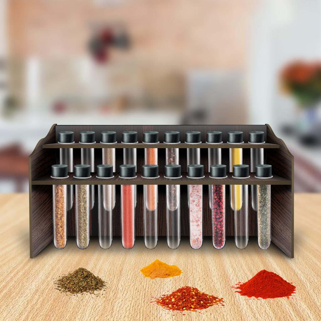 Decoração Porta Tempero de Cozinha Personalizado em MDF 20 Tubetes