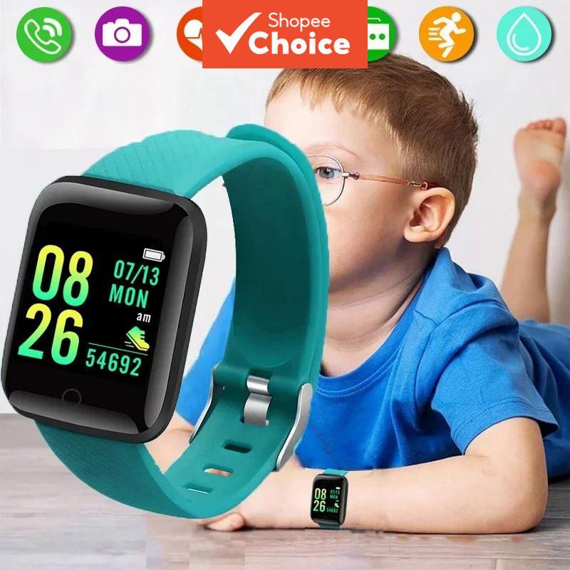 Crianças Esportes Smartwatch LED Digital À Prova Dwaterproof Água Monitor De Freqüência Cardíaca Rastreador De Fitness R