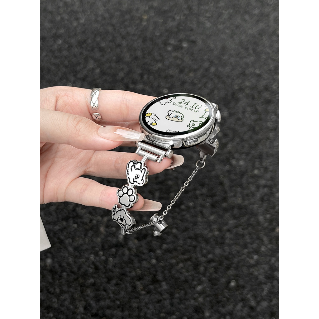 Adequado para oppowatchx2mini relógio Strap Line Puppy oppo watch x2mini Smart Sports watch Chain 4Pro Girls Summer x3 N