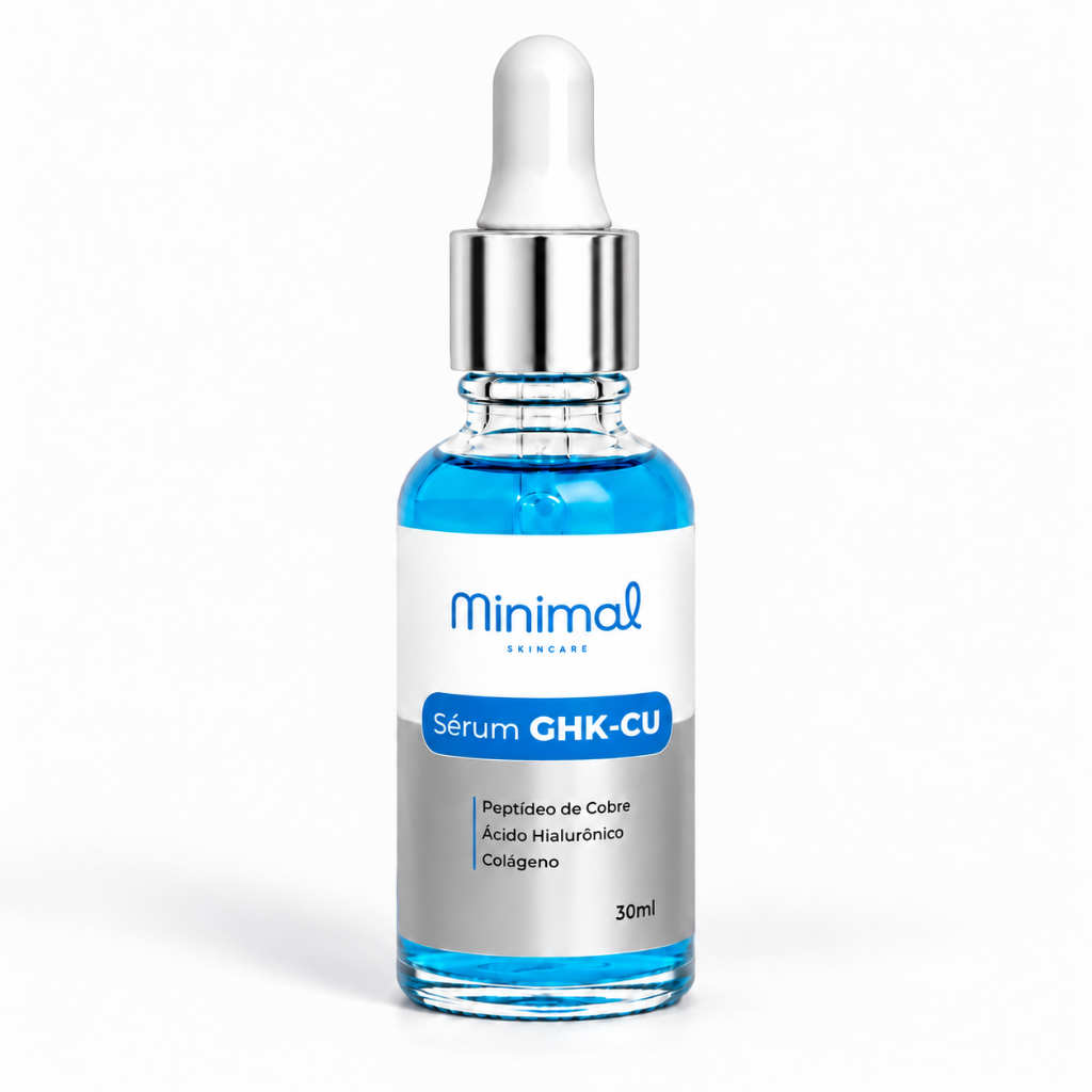 Sérum Peptídeo de Cobre GHK-Cu Minimal Skincare Reduz Rugas Linhas Finas Firmeza e Hidratação Facial
