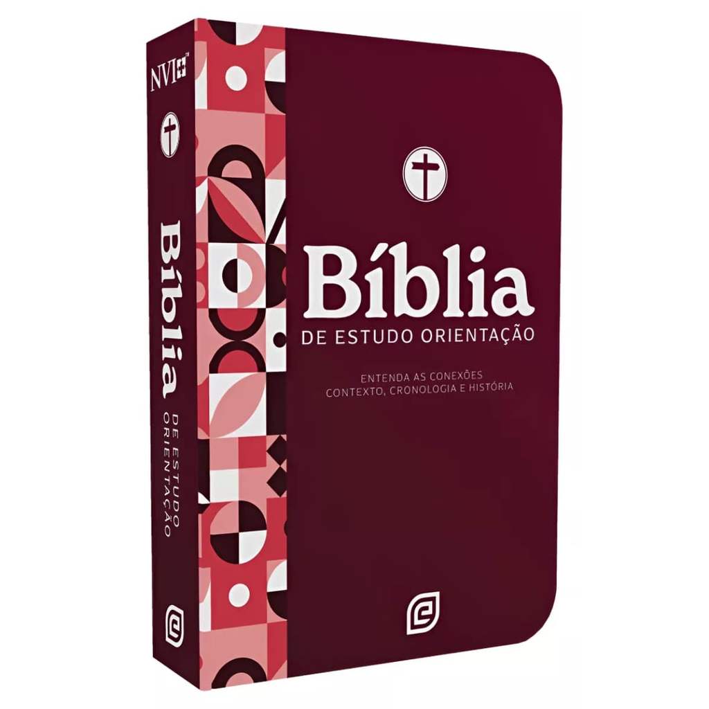 Bíblia De Estudo Orientação - NVI - Letra Normal - Capa Red Minimal