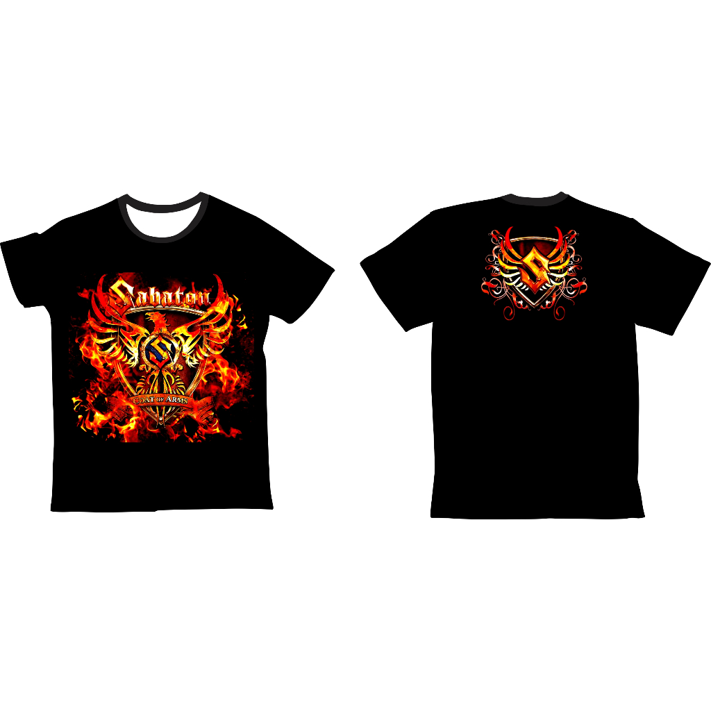 Camiseta Sabaton Coat of Arms Tecido Dry Fit Poliéster