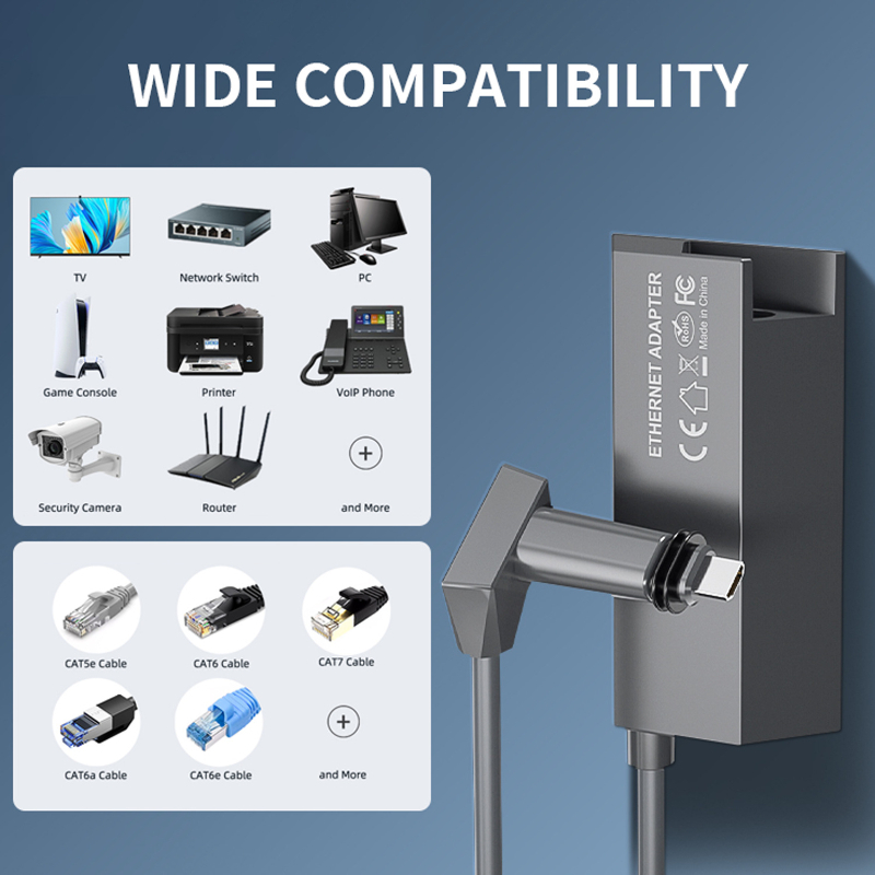 Venda Quente Adaptador Ethernet Compat c/ Starlink GEN2 Para Conector De Cabo De Internet Gigabit De Segunda Geração RJ4
