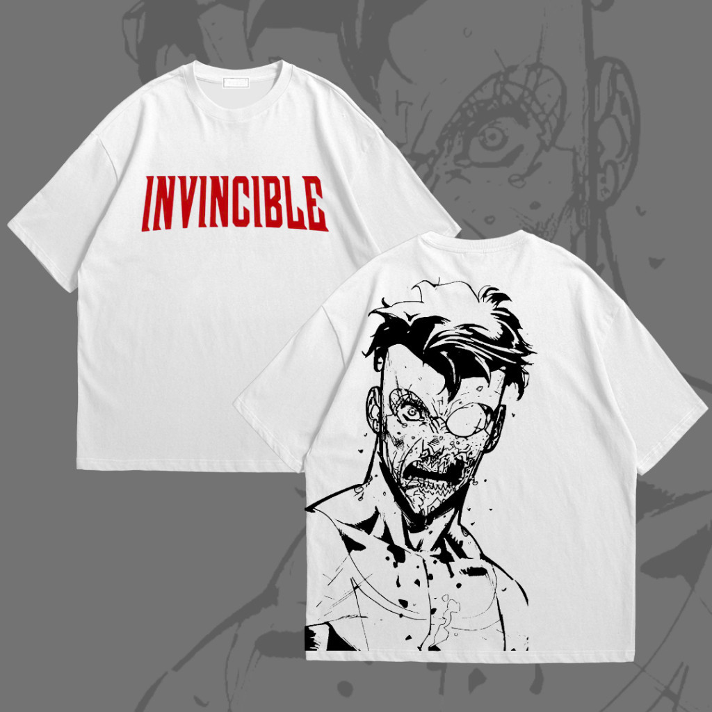 Camiseta Oversized Exclusiva Mark Grayson Invencible White 100% Algodão – Envio Imediato