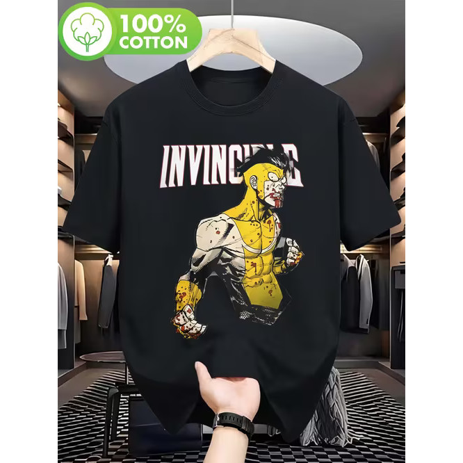 Camiseta Masculina Feminina Oversized Estampa Invincible Mark Grayson Super-Herói T-shirt Streetwear