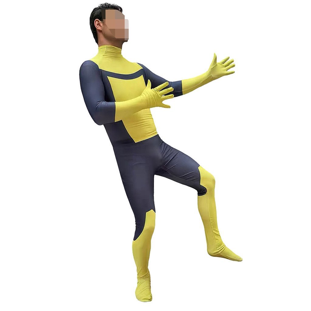 Macacão Amarelo e Preto do Invincible Boy, Cosplay do Super-Herói Invencível Mark Grayson