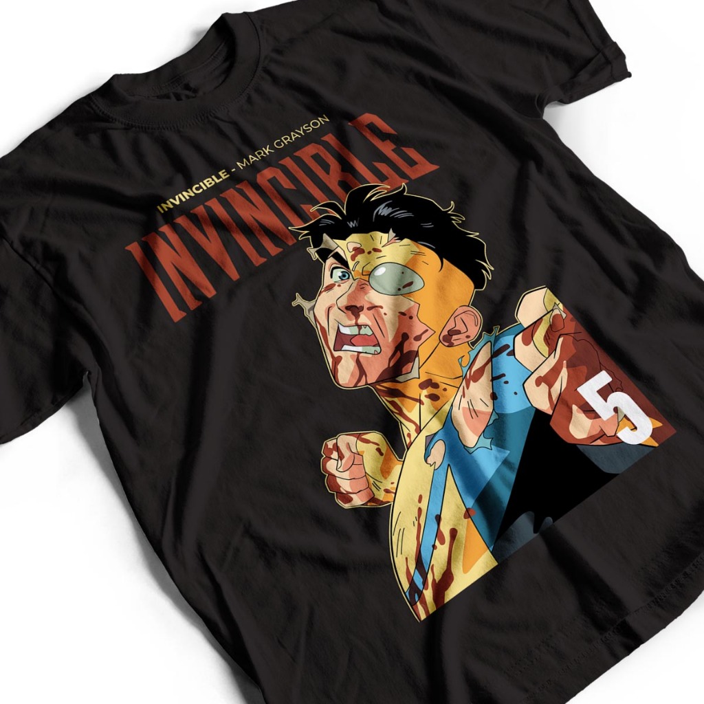 Camisa Invencível V02 Mark Grayson Camiseta Unissex 100% Algodão em Premium