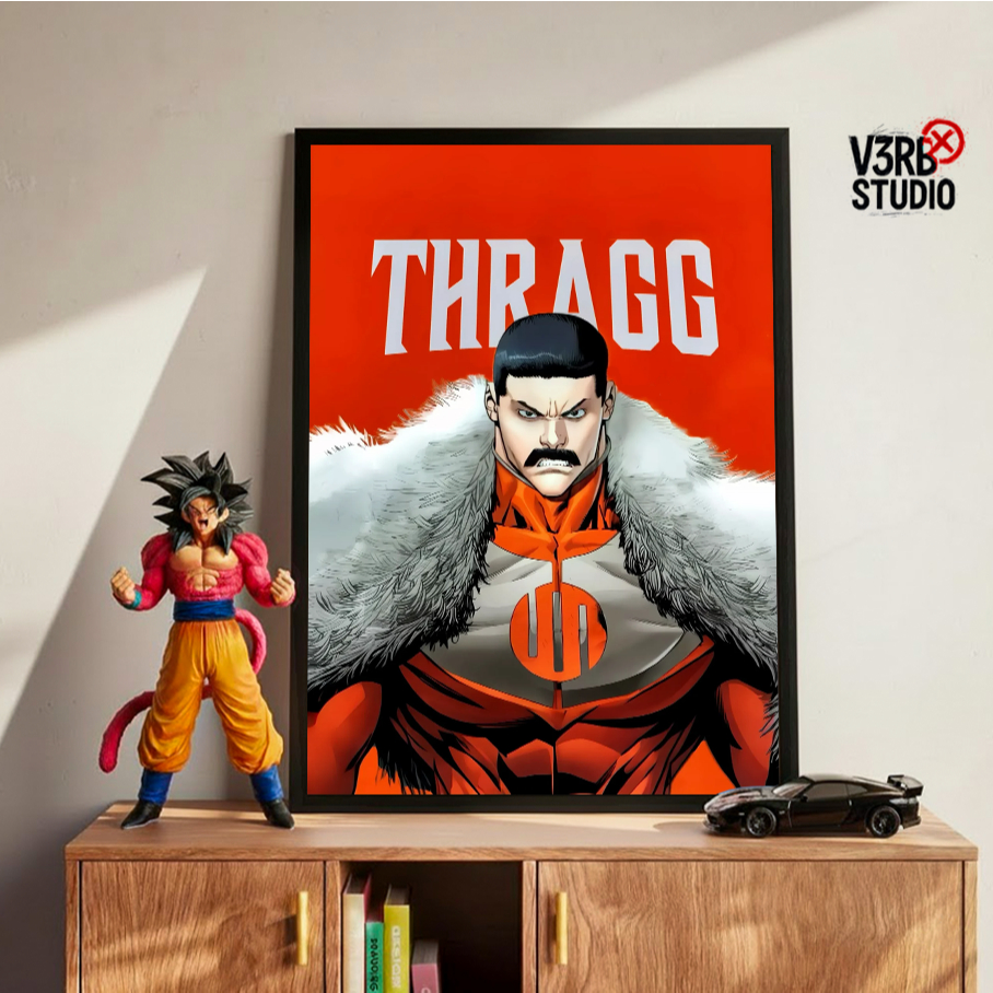 Quadro grande com moldura Invencível Omni-Man poster decorativo Mark Grayson Atom Eve decorativa