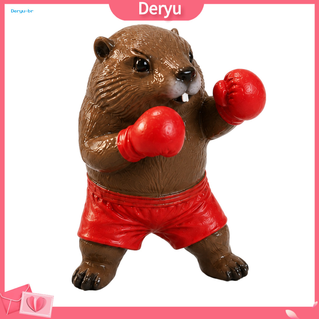 Yak and Capybara Statue for Desk Gift for Trader Boss Boxing Highland Cow Figurines Cute Resin Statues for Home Office S