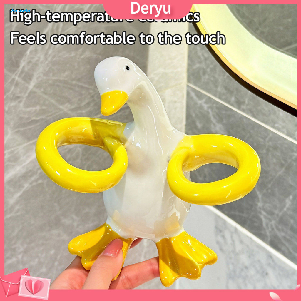 Bathroom Countertop Accessories Electric Toothbrush Holder Duck Shape Ceramic Cute Stand for for Southeast