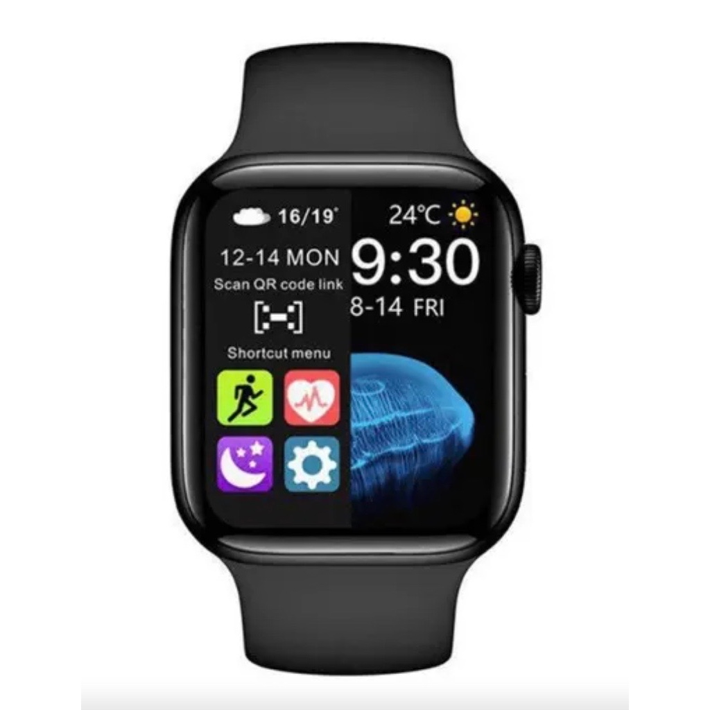 Funda para reloj inteligente Smartwatch Hw22 Plus para hombre y mujer, color negro