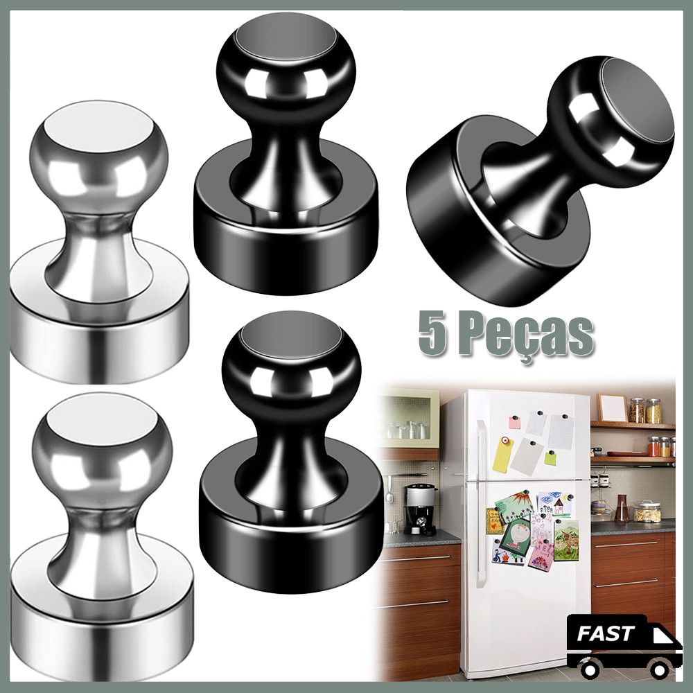 5  Pinos De Pressão Magnéticos PCS Super Fortes De Aço Durável Para Quadro Branco Do Refrigerador