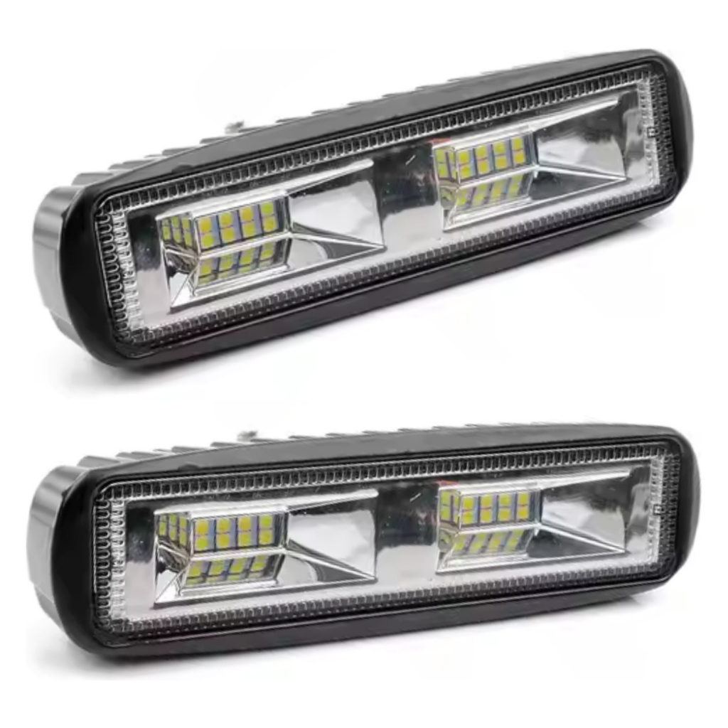 2 Farois Milha Led Auxiliar Retangular 48w Flood Strobo