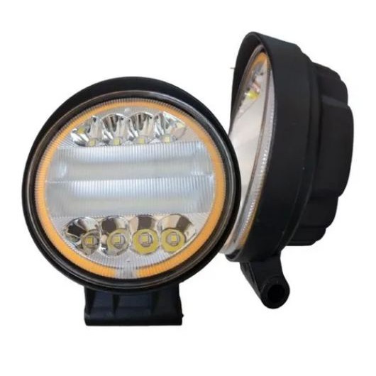 2x Farol Milha Redondo 72w Angel Eyes 11cm Spot Flood