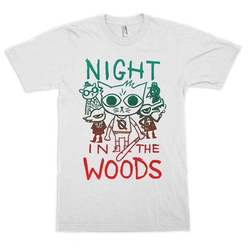 Camiseta Gráfica Night in the Woods Confortável Linda Moderna Moda Feminina Casual