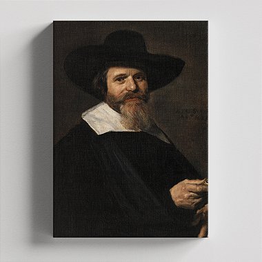 Quadro Canvas Portrait of a Man Holding a Watch Borda Infinita 60x90cm