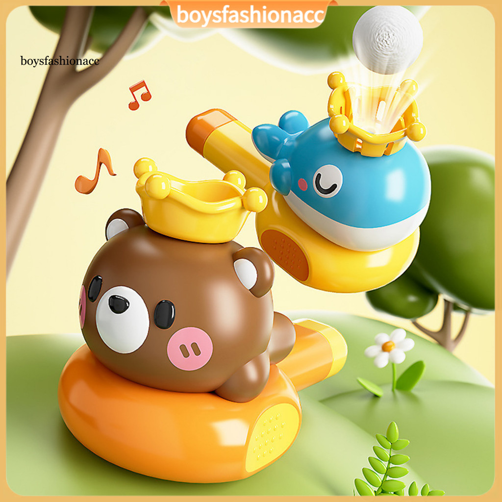 Whale Bear Suspended Ball Toy for Toddler Oral Motor Development Dual Mode Horn Trumpet Play Floating Learning for Early