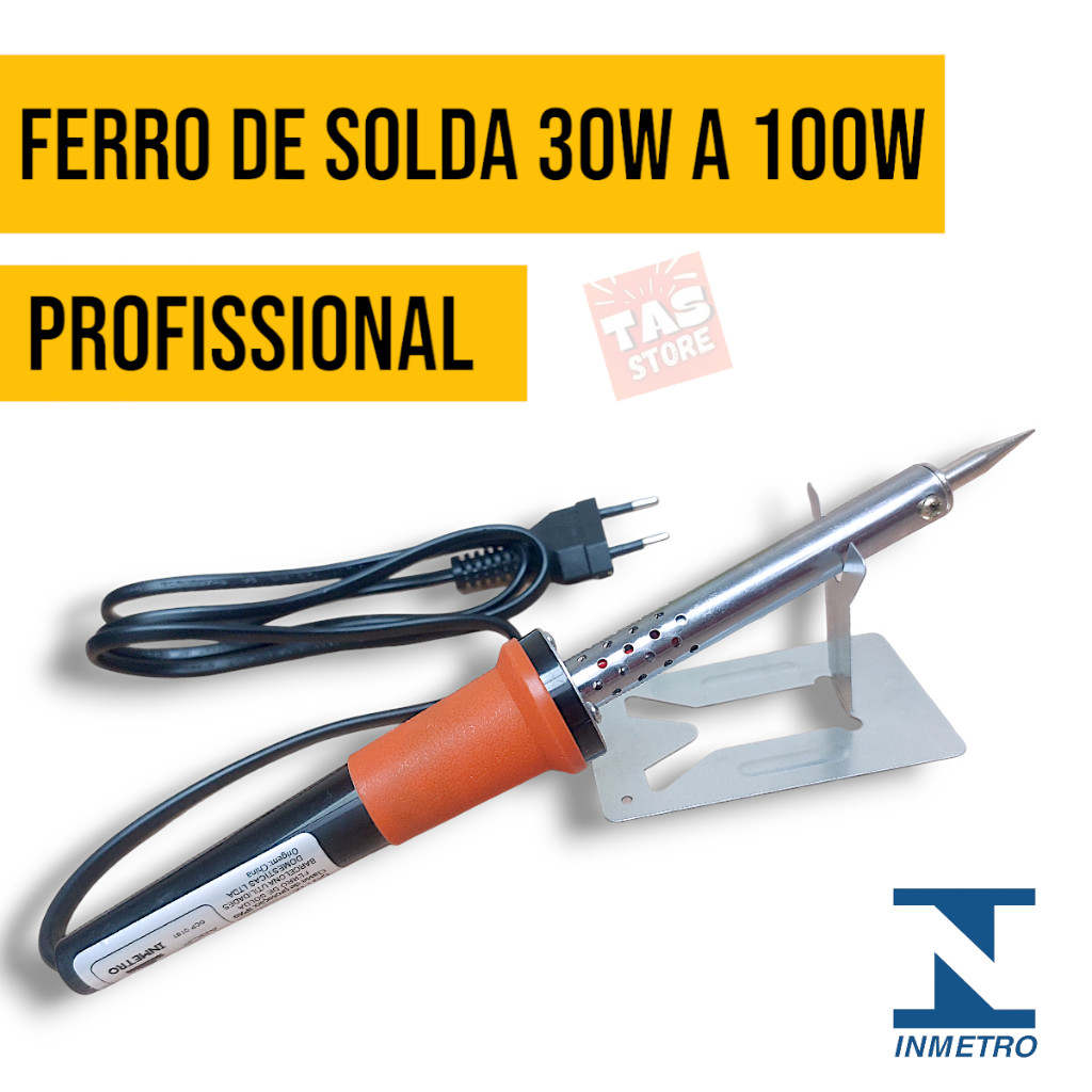 Ferro de Solda Profissional 127v ou 220v - 30w/40w/60w/100w Soldar Soda Elétrica Eletrônica para Bancada