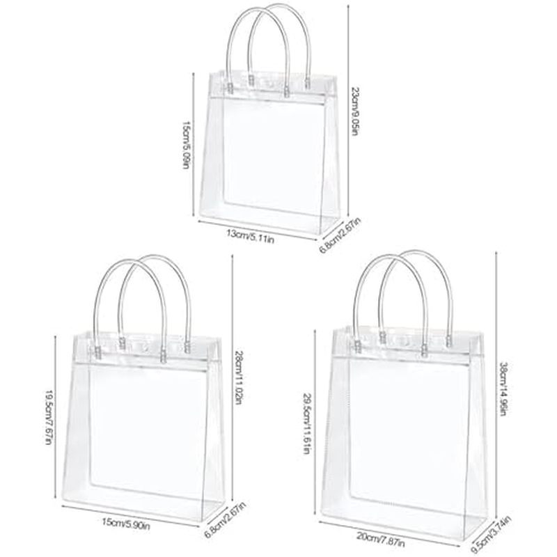 Sacos De Presente De PVC Transparente baoauh Com Alças 30/60 Unidades Para Lembrancinhas | Transparentes Duráveis , Idea