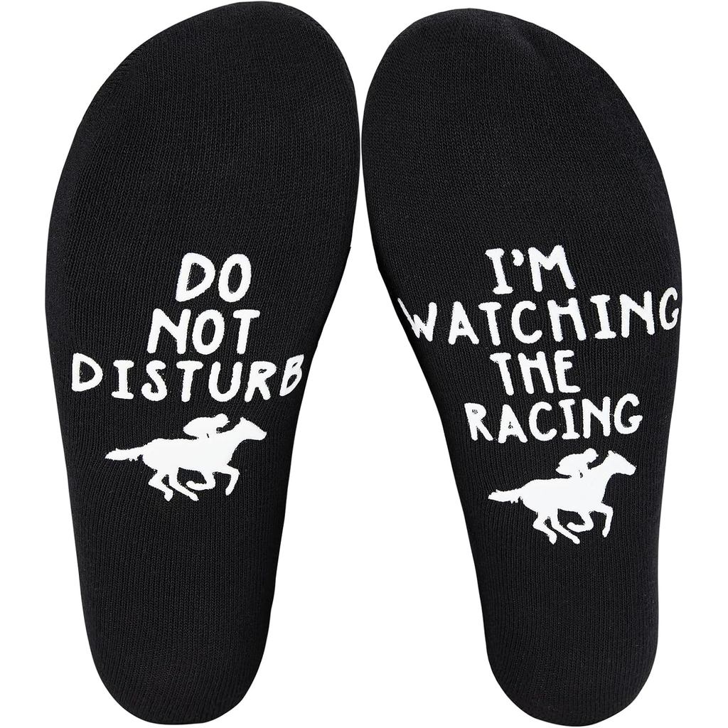 Personalised Cotton Horse Racing Socks, Novelty Gift Idea, Custom Designed, Fathers Day,Birthday,Stocking Gift