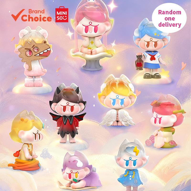 MINISO  Série Angryaimee - The Whole Me & Cute & Figure Caixa Surpresa 10cm × 7cm × 7cm