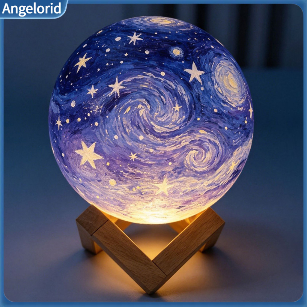 Gift for Children Diy Moon Lamp Kit with 8 Led Colors Brushes – Kids Craft Night Light Warm Glow Bedroom Decor Perfect