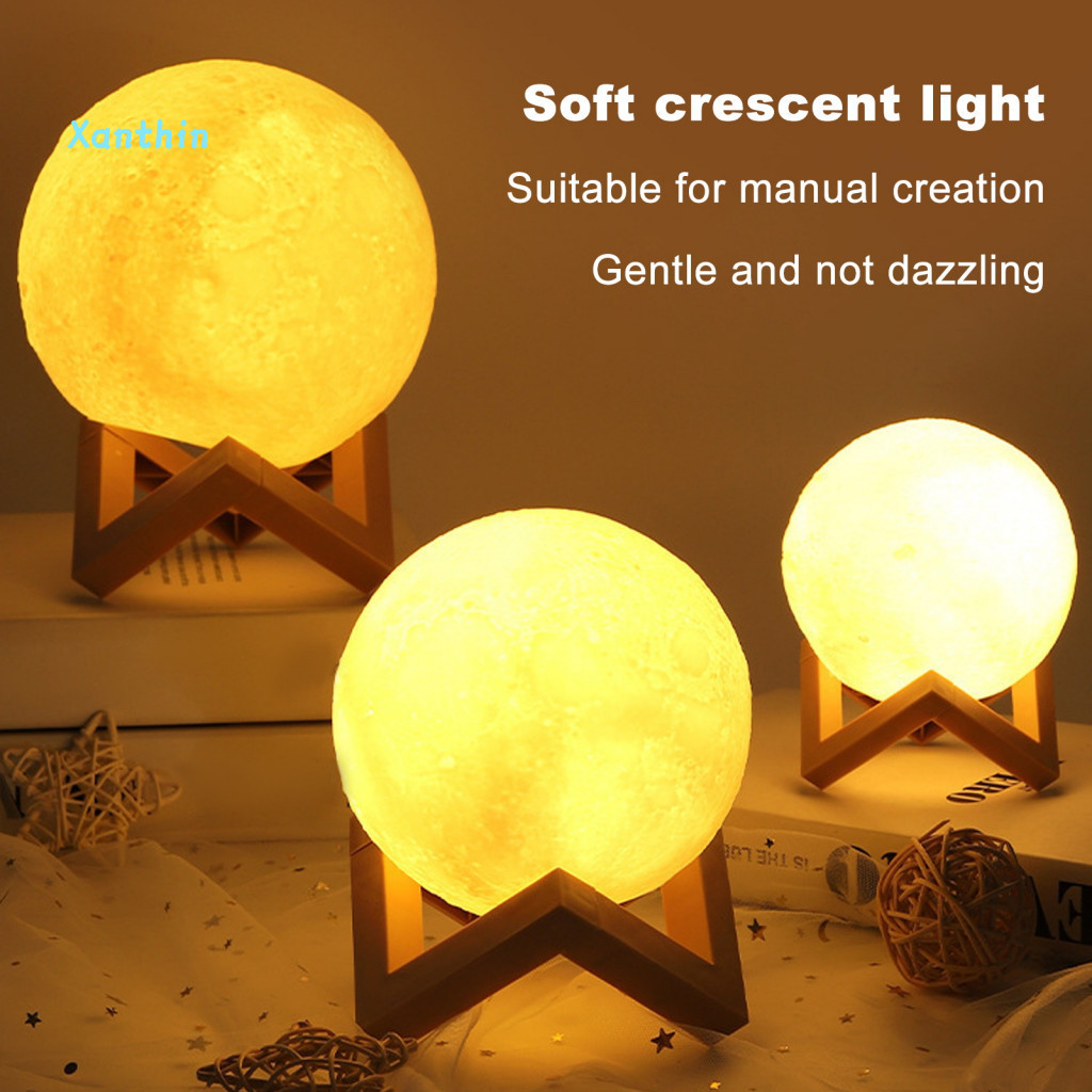 Eye Protection Night Light Diy Moon Lamp Painting Kit for Kids 4-12 – Craft Set with 2 Paint Brushes Art Supplies Perf