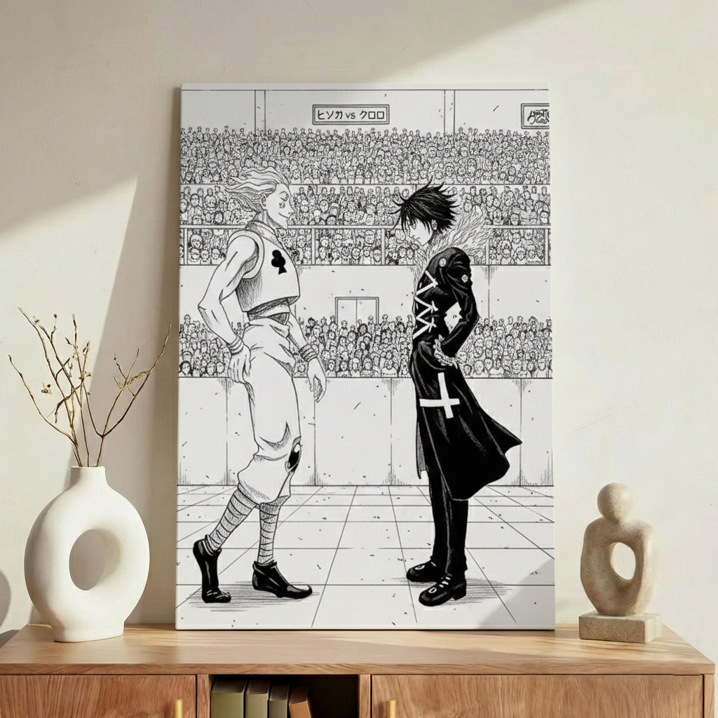 Quadro Decorativo Hunter x Hunter Hisoka vs Chrollo – Manga Cult Premium
