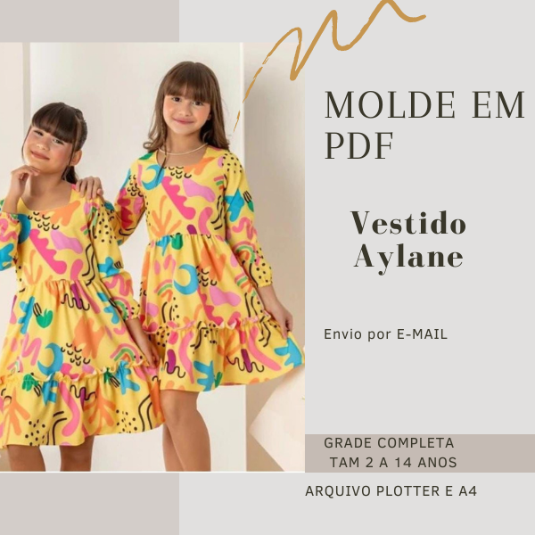 MOLDE EM PDF VESTIDO AYLANE